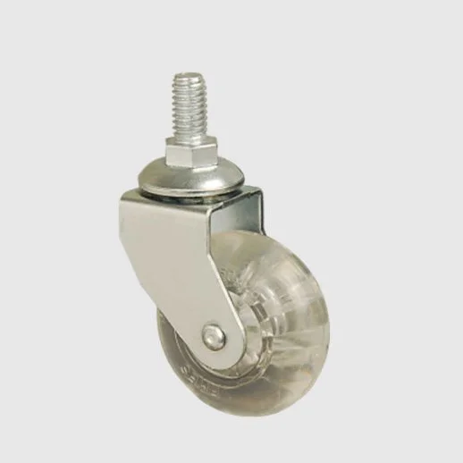 4 Adet EB05DKP50, Oynak Civatalı Şeffaf Mobilya Tekerleği, Sehpa Tekeri, Çap:50, 4lü Set - 2