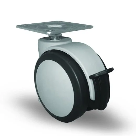 4 Adet EC01MKT75F, Oynak Tablalı Frenli Mobilya Tekerleği Sehpa Tekeri, Çap:75, 4lü Set, Geniş Sessiz Tip - 2