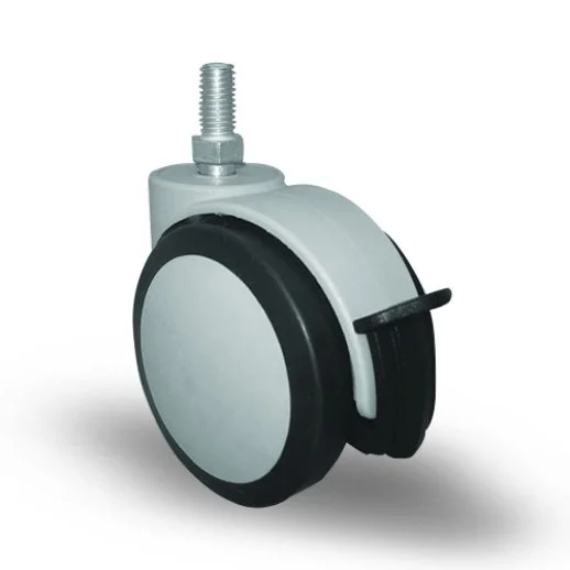 4 Adet EC05MKT75F, Oynak Civatalı Frenli Mobilya Tekerleği Sehpa Tekeri, Çap:75, 4lü Set, Geniş Sessiz Tip - 2