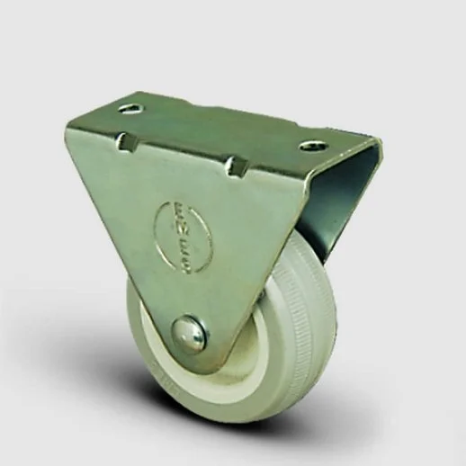 4 Adet EP02ZKC50, Sabit Maşalı PVC Kaplı Mobilya Tekerleği, Sehpa Tekeri, Çap:50, 4lü Set, Geniş Tip - 2