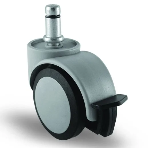5 Adet EC03MKT50F, Pimli Frenli Mobilya Tekerleği Koltuk Tekeri, Çap:50, 5li Set, Geniş Sessiz Tip - 2