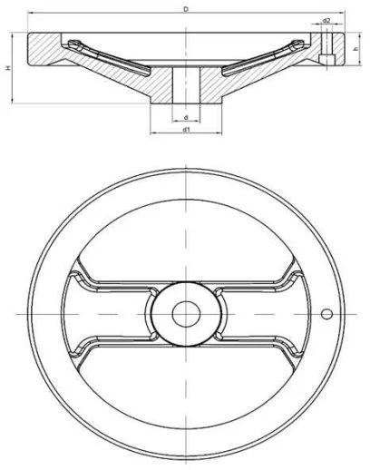 AÇp200 Alüminyum Volan Krom Çap:200mm Alüminyum Krom Çark M6 - 2