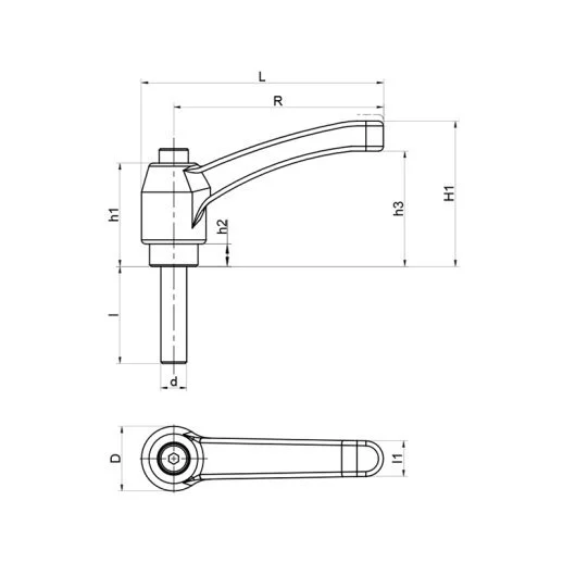 AKCT951250 Turuncu Alüminyum Sustalı Kol Civatalı Boy:95, M12x50 - 2