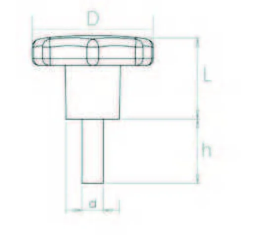 BYC500825 Bakalit Yaprak Civatalı Çap:50 M8x25 - 2
