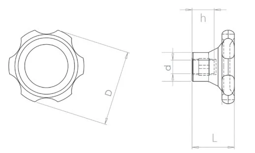BTVB651025 Burçlu Tırnaklı Volan Çap:65 M10 - 2