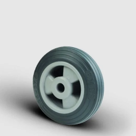 MKT80x30 Plastik Jantlı Termoplastik Kauçuk Kaplı Çap:80 Burçlu Tekerlek Genişlik:30 - 1