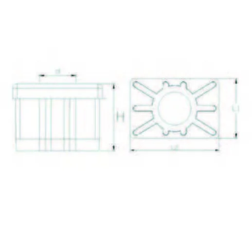 RU406012 Dikdörtgen Rotil Üst 40x60 M12 - 2