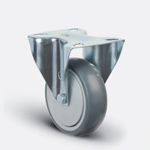 EM02MBT100 Sabit Tablalı Termoplastik Kauçuk Tekerlek Çap:100, Bilya Rulmanlı, Sabit Tablalı, Hafif Sanayi Tekerleği - 1