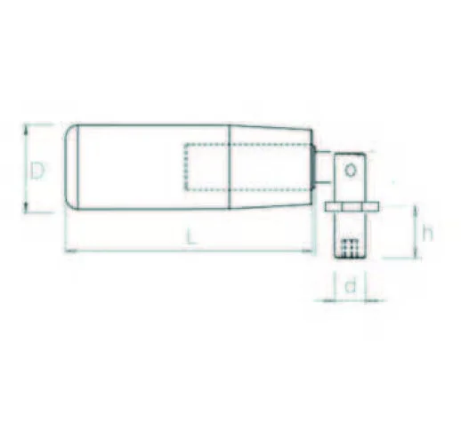 PDKK5506 Plastik Katlanır Volan Kolu Boy:55, M6 - 2