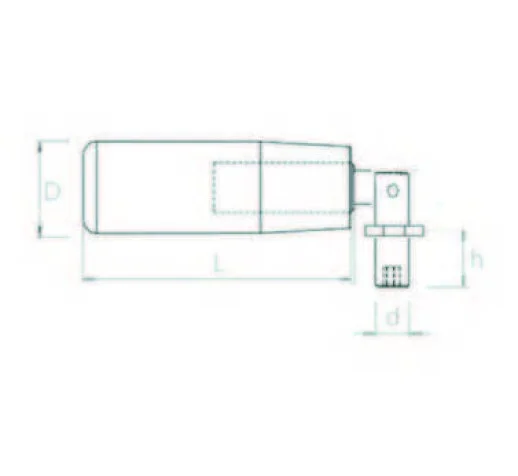 ÇDKK 7010 Metal Katlanır Volan Kolu Boy:70, M10 - 2