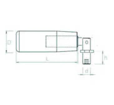 PDKK7010 Plastik Katlanır Volan Kolu Boy:70, M10 - 2