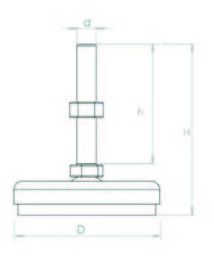 KKA121615 Krom Kaplı Ayak Çap:120 M16x150mm Civatalı - 2