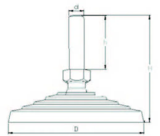 PAIM602010 Paslanmaz Mafsallı Plastik Ayak Çap:60 M20x100 Civatalı - 3