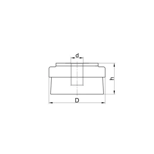 MDA8012A Makine Denge Ayağı Çap:80 Civatasız M12x1,25 Diş Aralığı - 2