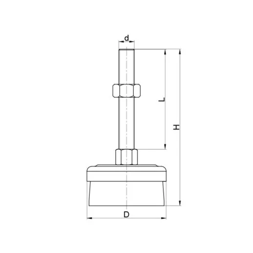 MDAS 16 2415 AĞIR TİP MAKİNA DENGE AYAĞI SABİTÇAP:160mm M24*15 - 2