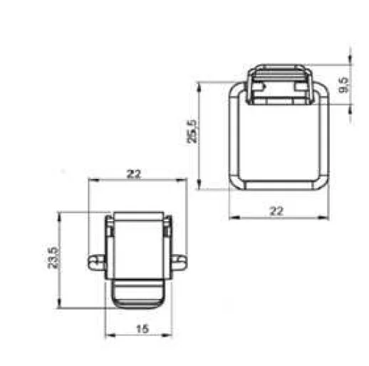 MI2B Büyük Mandal Inox Mafsallı Paslanmaz - 4