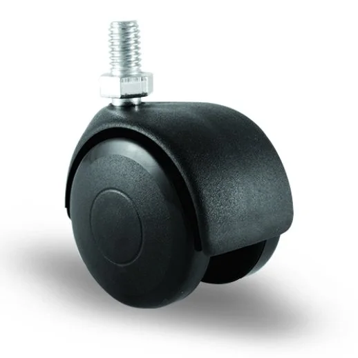 EC05MKM34 Civatalı Plastik Mobilya Tekerleği Çap:34 Oynak Civata Bağlantılı, Burçlu Koltuk Tekeri - 1