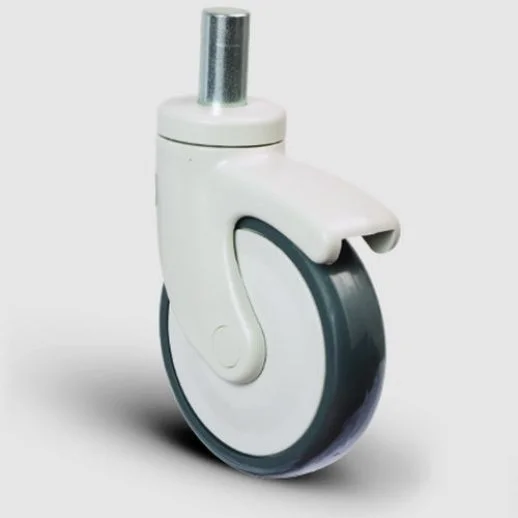 EC03MBT125 Döner Pim Bağlantılı Plastik Maşalı Çap:125 Medikal Ekipman Tekerleği Bilya Rulmanlı Oynak Maşalı Pim Bağlantılı - 1