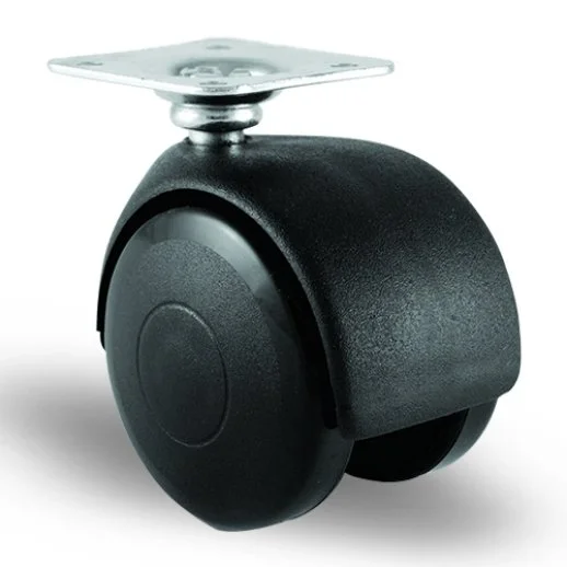 EC01MKM40 Döner Tablalı Plastik Mobilya Tekerleği Çap:40 Oynak Tabla Bağlantılı, Burçlu Sehpa Tekeri Koltuk Tekeri - 1