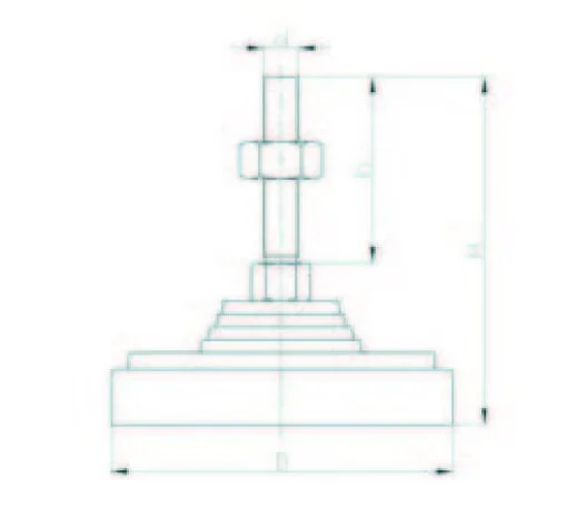 PAIS121610 Paslanmaz Sabit Plastik Ayak Çap:125 M16x100mm INOX Civatalı - 3