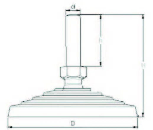 PAM501060 Mafsallı Plastik Ayak Çap:40 M10x60 Civatalı - 2