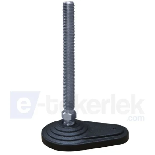 PAMYZB 80 1210 PLASTİK AYAK MAFSALLI ZEMİN BAĞLANTILI ÇAP:80 M12*100 - 1