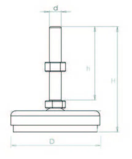 IA121215 Paslanmaz Makine Ayağı Çap:120 M12x150mm Civatalı - 3