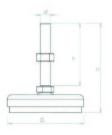 IA801610 Paslanmaz Makine Ayağı Çap:80 M16x100mm Civatalı - 3