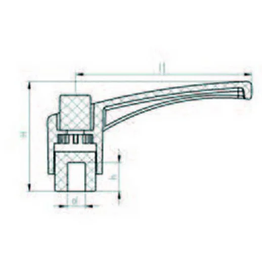 PKBI6310 Paslanmaz Sustalı Kol Burçlu Boy:63 M10 Somunlu - 2