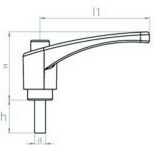 PKCIT631030 Paslanmaz Turuncu Sustalı Kol Civatalı Boy:63 M10x30 Civatalı - 2