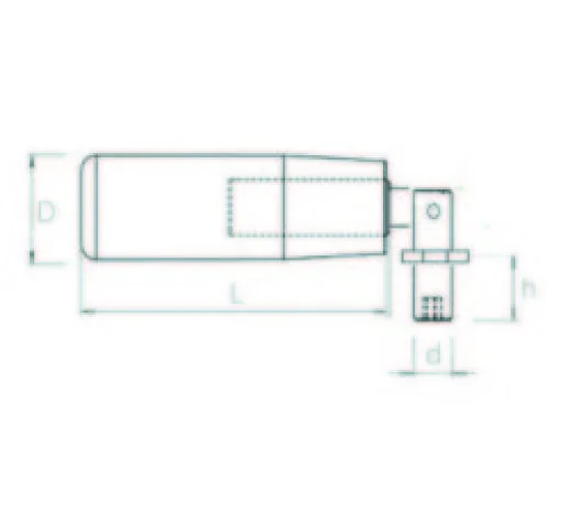 PDKK7006 Plastik Katlanır Volan Kolu Boy:70, M6 - 2