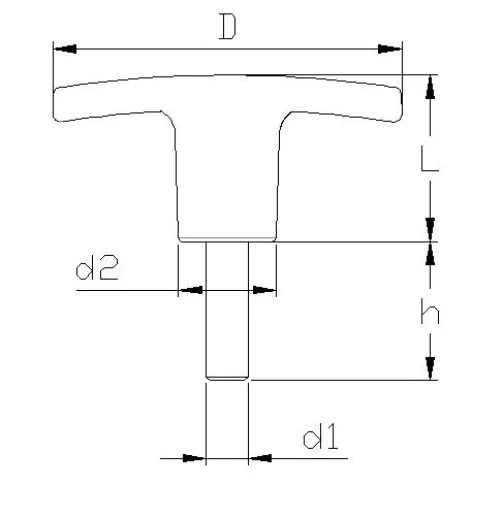 PETEKC 71 0840 PLASTİK ENDÜSTRİYEL T KOL CİVATALI ÇAP:71 M8X40 - 2