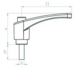 PKC630830 Plastik Sustalı Kol Civatalı Boy:63, M8x30 - 2