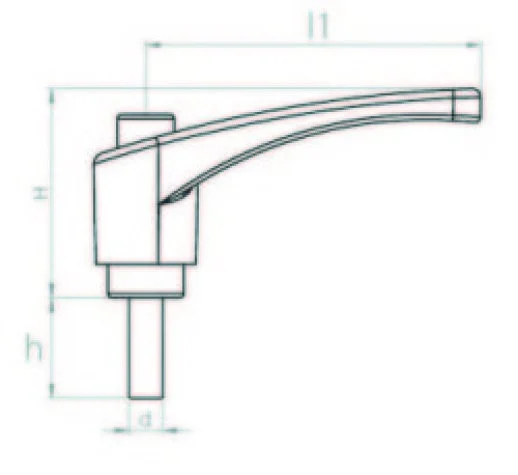 PKC631030 Plastik Sustalı Kol Civatalı Boy:63, M10x30 - 2