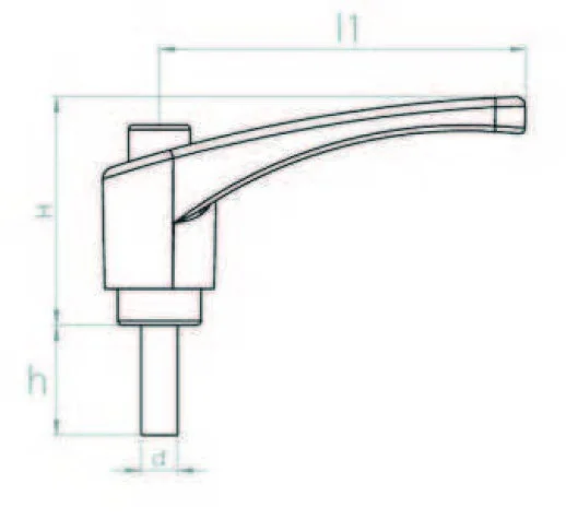 PKC631260 Plastik Sustalı Kol Civatalı Boy:63, M12x60 - 2