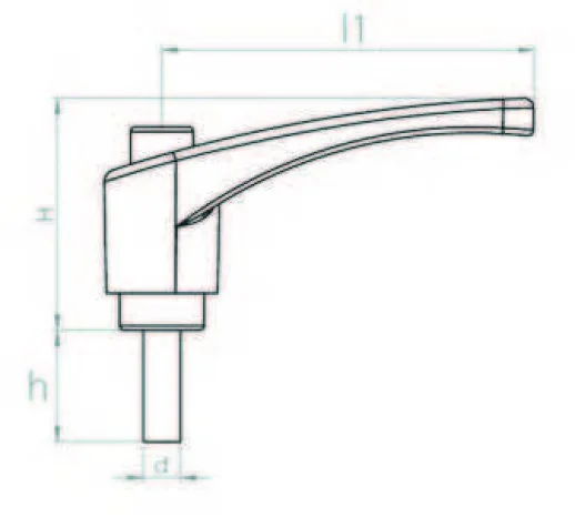 PKC630850 Plastik Sustalı Kol Civatalı Boy:63, M8x50 - 2