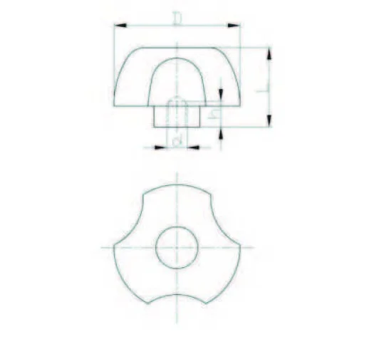 PYB4010 Plastik Yonca Burçlu Çap:40, M10 - 2