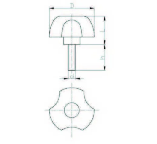 PYC631650 Plastik Yonca Civatalı Çap:63 M16x50 Civatalı - 2