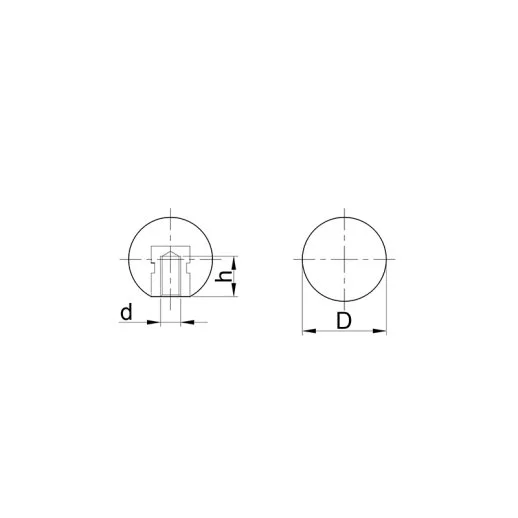 PTBY5012 PLASTİK KÜRE TUTAMAK BURÇLU TOPUZ ÇAP:50 M12 - 2