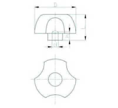 PYBT6316 Turuncu Plastik Yonca Burçlu Çap:63, M16 - 2