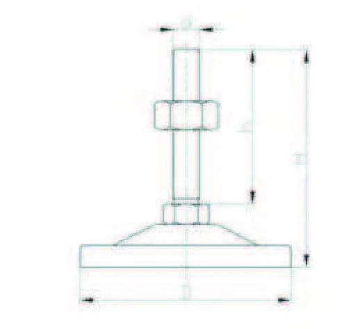 MAS101615 Sabit Metal Ayak Çap:100 M16x150mm Civatalı - 2