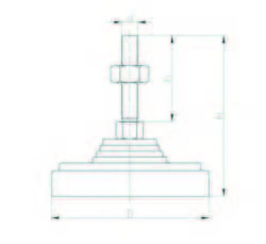 PAS121610 Sabit Plastik Ayak Çap:120 M16x100mm Civatalı - 2