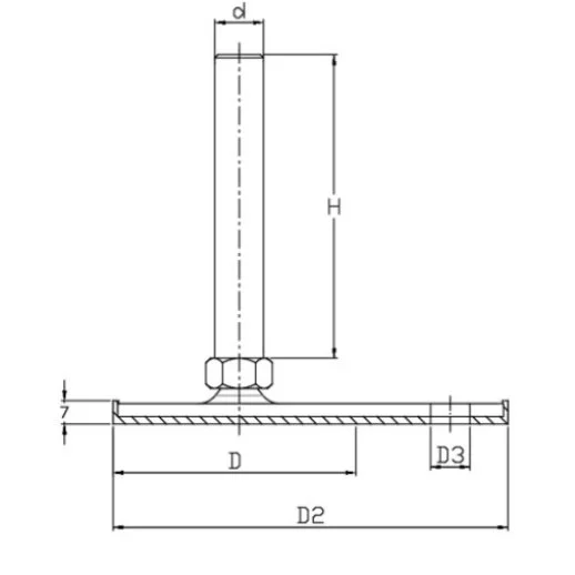 SAYZBR 80 2015 SAC AYAK YANDAN ZEMİN BAĞLANTILI KAUÇUKLU ÇAP:80 M20*150 - 2