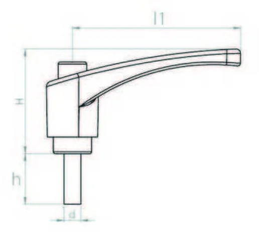 PKCT631250 Turuncu Plastik Sustalı Kol Civatalı Boy:63, M12x50 - 2