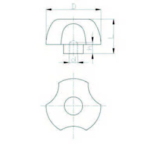 PYBT6312 Turuncu Plastik Yonca Burçlu Çap:63, M12 - 2