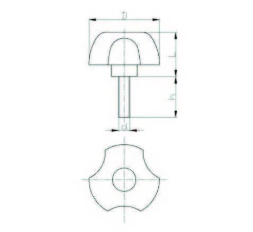 PYCT631240 Turuncu Plastik Yonca Civatalı Çap:63, M12x40 - 2