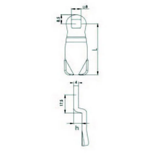 Yaylı Pano Kilidi Boyalı (Kelebek), YPKB1050 - 2