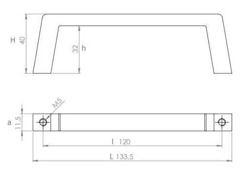 ZTK 120 05 ZAMAK TUTAMAK KROM BOY:133,5 EKSEN:120 - 2